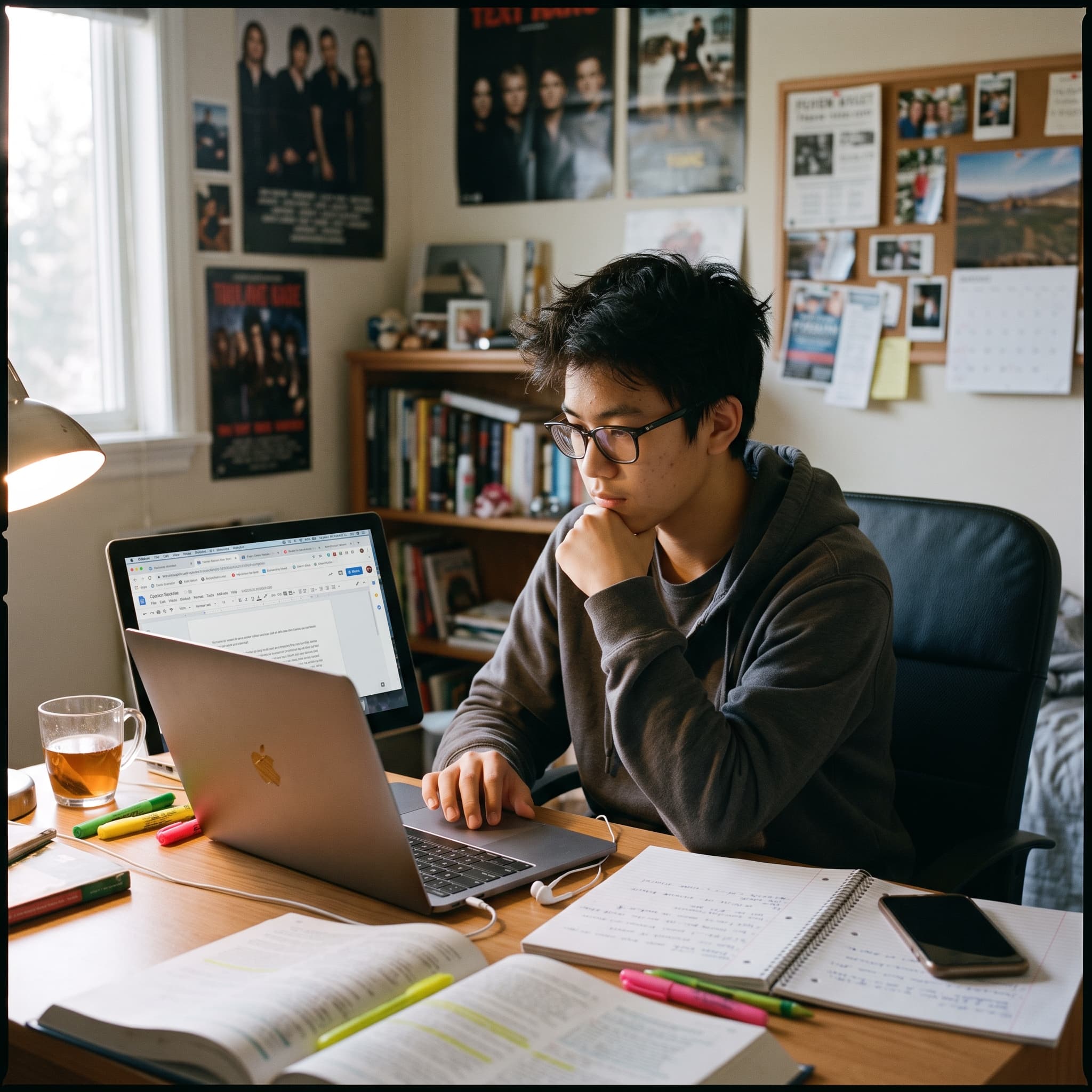 Student mastering complex topics
